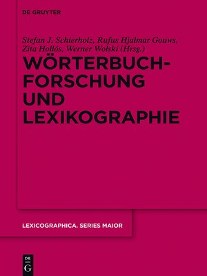 cover image of Wörterbuchforschung und Lexikographie
